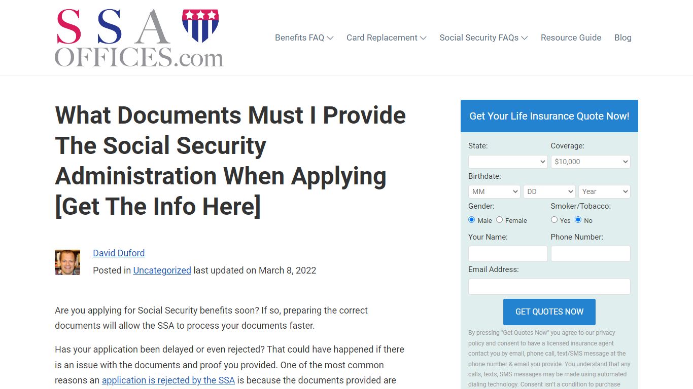 What Documents Must I Provide The Social Security Administration When ...